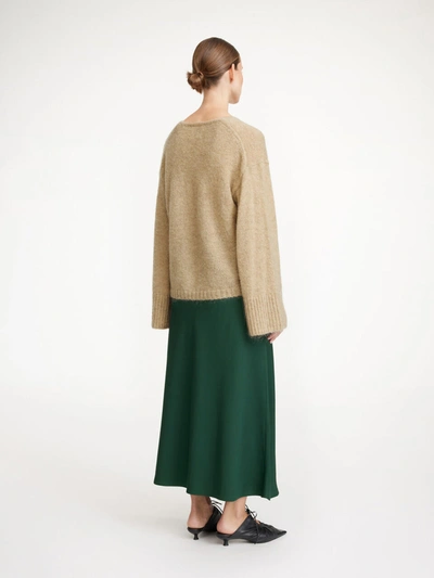 Shop By Malene Birger Boshan Maxi Skirt In Green