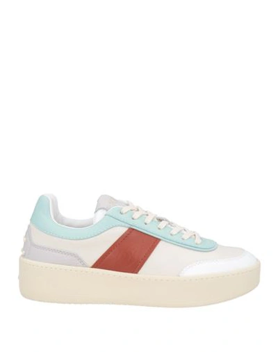 Tod's Woman Sneakers Beige Size 7.5 Leather In Beige