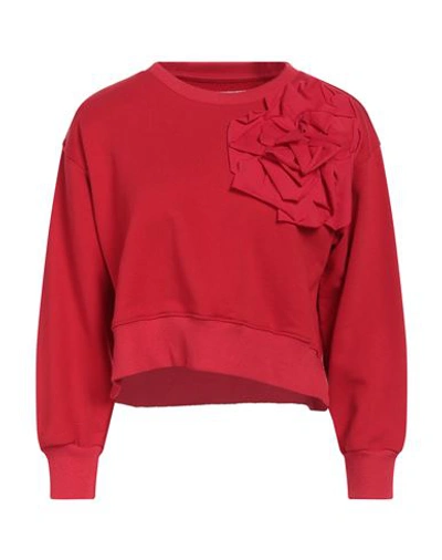 Shop Rose A Pois Rosé A Pois Woman Sweatshirt Red Size 10 Cotton
