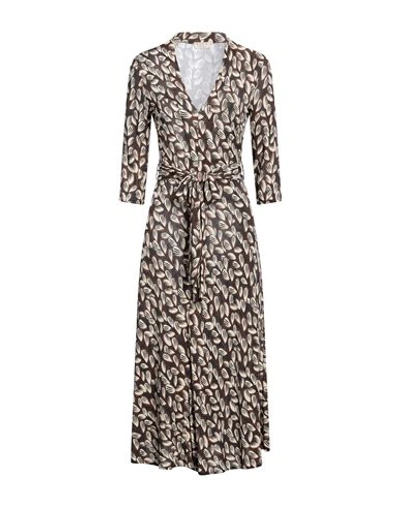 Siyu Woman Midi Dress Black Size 2 Viscose, Elastane In Black