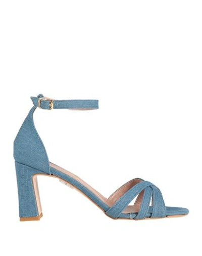 Islo Isabella Lorusso Woman Sandals Blue Size 11 Textile Fibers In Blue