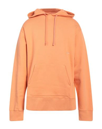 Shop Oamc Man Sweatshirt Orange Size Xl Cotton, Elastane