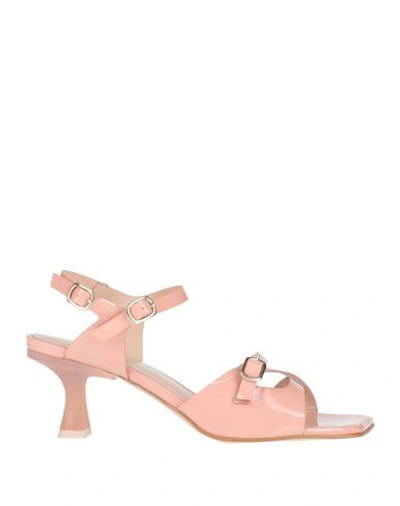 Shop Zinda Woman Sandals Pink Size 8 Leather
