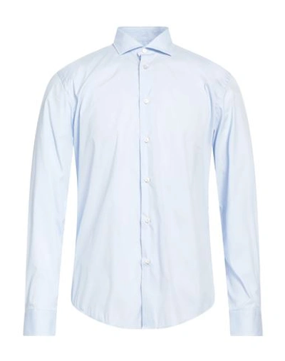 Shop Brian Dales Man Shirt Light Blue Size 17 ½ Cotton, Polyamide, Elastane