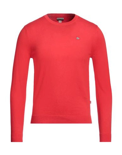 Shop Napapijri Man Sweater Red Size Xxl Cotton