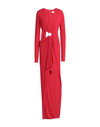 Shop Alexandre Vauthier Woman Mini Dress Red Size 6 Viscose, Elastane, Brass, Glass