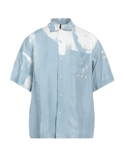 Shop Oamc Man Shirt Sky Blue Size L Viscose