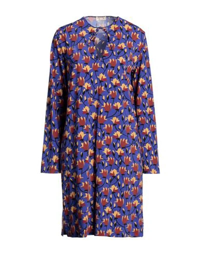 Siyu Woman Mini Dress Blue Size 6 Polyamide, Elastane In Blue
