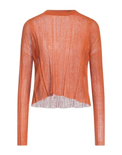 Shop Alysi Woman Sweater Brown Size L Cotton, Polyester