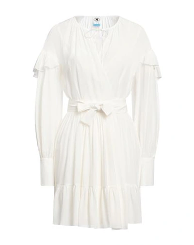 Shop M Missoni Woman Mini Dress White Size 6 Silk