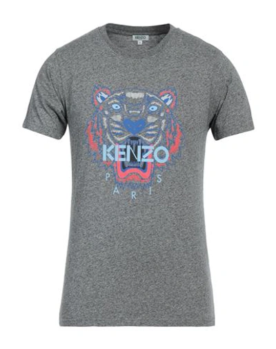 Shop Kenzo Man T-shirt Grey Size S Cotton, Elastane