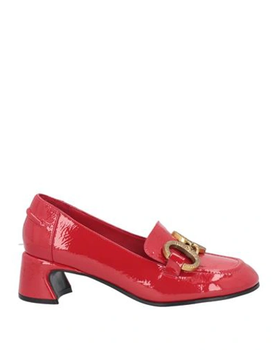 Shop Jeannot Woman Loafers Red Size 7 Leather