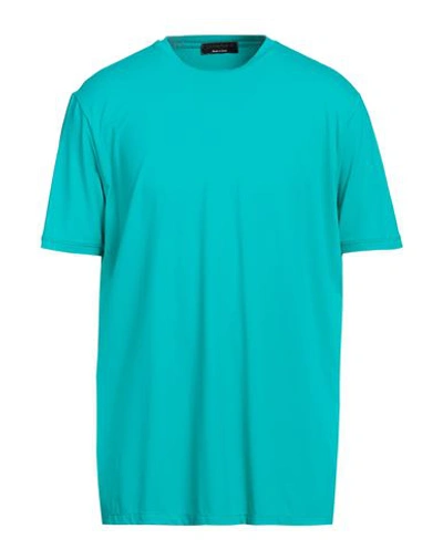 Shop Jeordie's Man T-shirt Turquoise Size 3xl Polyamide, Elastane In Blue