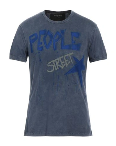Shop Mr & Mrs Italy Man T-shirt Slate Blue Size S Cotton