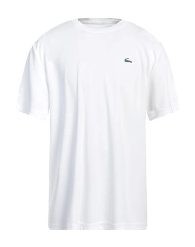 Shop Lacoste Man T-shirt White Size 7 Polyester