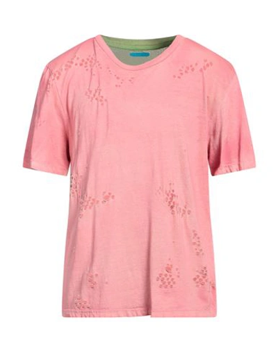 Shop Notsonormal Man T-shirt Pink Size L Cotton, Recycled Cotton