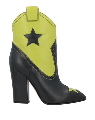 Shop Elisabetta Franchi Woman Ankle Boots Black Size 7 Leather