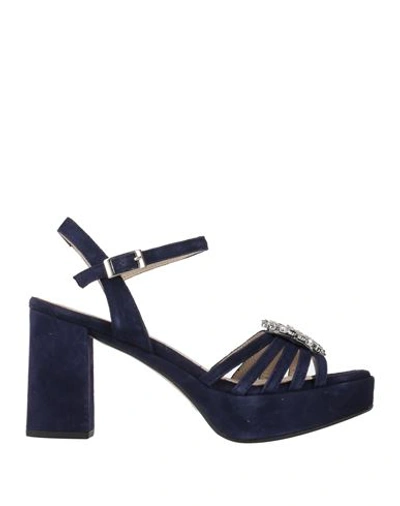 Shop Marian Woman Sandals Midnight Blue Size 8 Leather
