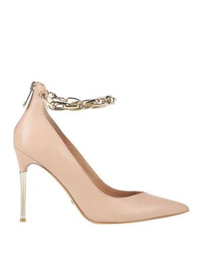 Shop Guess Woman Pumps Blush Size 7 Leather In Pink