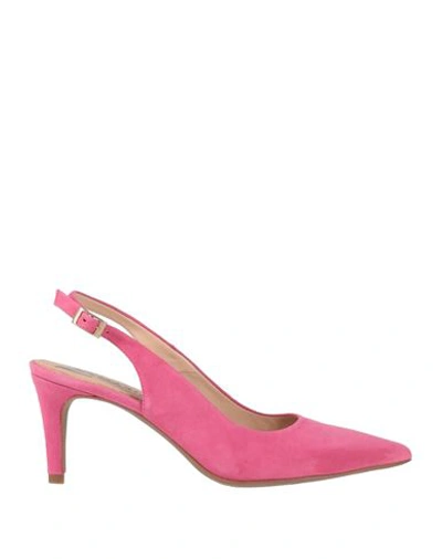 Shop Marian Woman Pumps Fuchsia Size 8 Leather In Pink