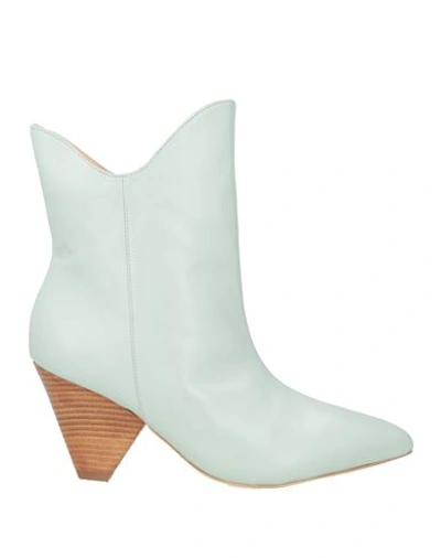 Shop Gold & Rouge Woman Ankle Boots Sky Blue Size 8 Leather