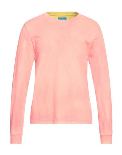 Shop Notsonormal Man T-shirt Salmon Pink Size L Cotton