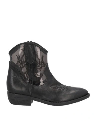 Shop Divine Follie Woman Ankle Boots Black Size 8 Leather, Textile Fibers