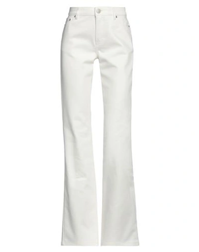 Shop Ami Alexandre Mattiussi Woman Jeans White Size 26 Cotton
