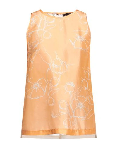 Shop Cividini Woman Top Apricot Size 6 Silk In Orange