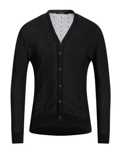 Shop Takeshy Kurosawa Man Cardigan Black Size L Cotton, Acrylic