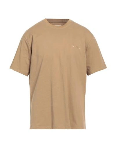 Shop Buscemi Man T-shirt Camel Size M Cotton In Beige