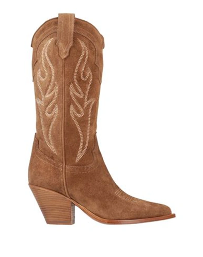 Shop Sonora Woman Boot Camel Size 9 Leather In Beige