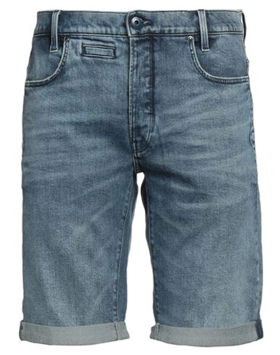 Shop G-star Raw Man Denim Shorts Blue Size 30 Cotton, Elastane