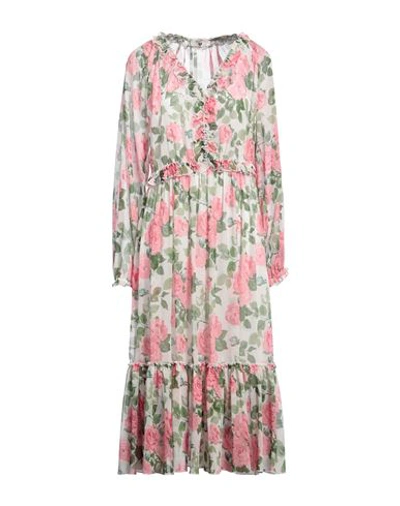 Shop Twinset Woman Midi Dress Pink Size M Polyester