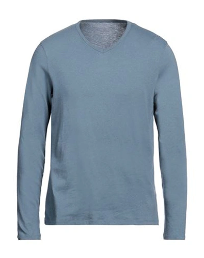 Shop Majestic Filatures Man T-shirt Slate Blue Size M Cotton, Cashmere