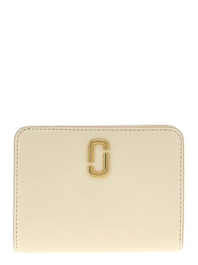 Shop Marc Jacobs The J Marc Mini Compact Wallets, Card Holders In White