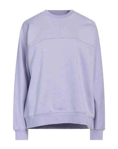 Shop Karl Lagerfeld Woman Sweatshirt Lilac Size M Organic Cotton, Recycled Polyester In Purple
