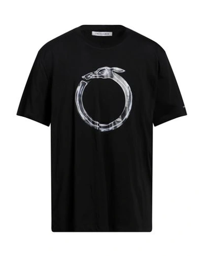 Shop Trussardi Man T-shirt Black Size Xl Cotton