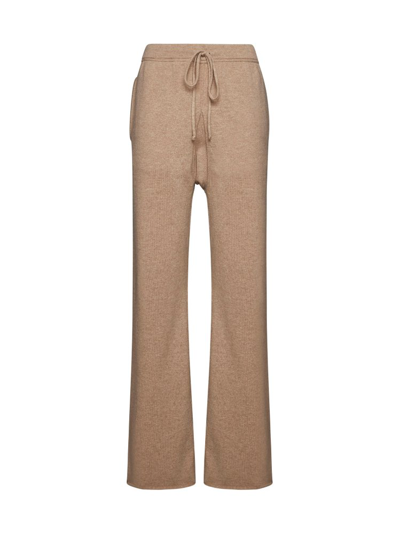 Shop Maison Margiela Drawstring Knitted Trousers In Beige