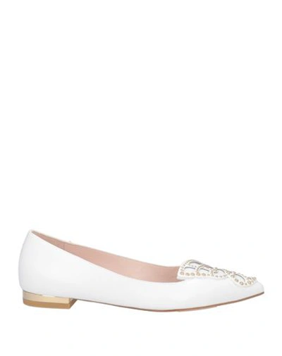 Shop Sophia Webster Woman Ballet Flats White Size 5 Leather