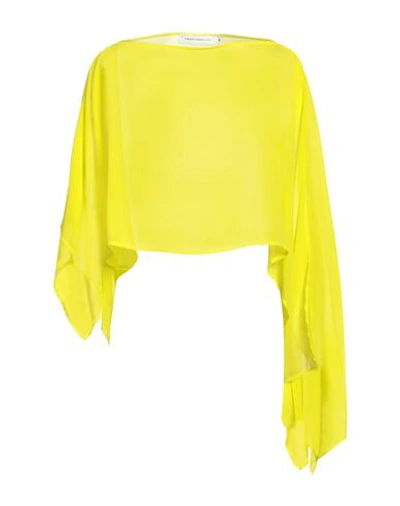 Simona Corsellini Woman Cape Yellow Size M Polyester In Yellow