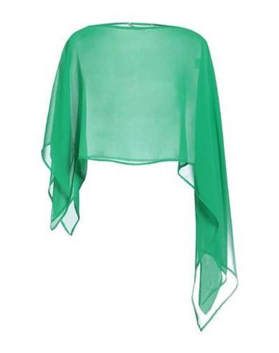 Simona Corsellini Woman Cape Green Size Xs Polyester In Green