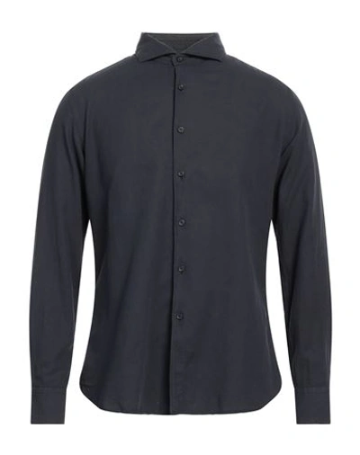 Shop Xacus Man Shirt Midnight Blue Size 17 ½ Cotton