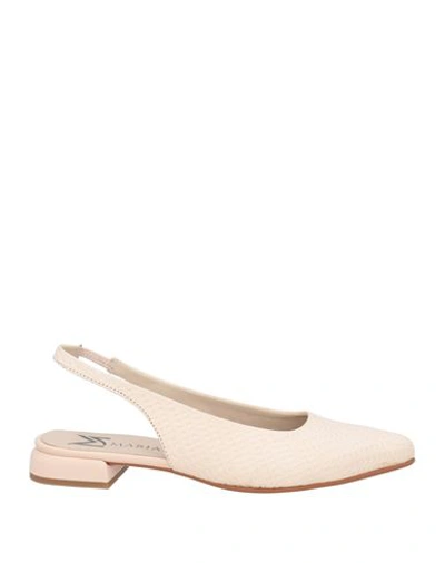 Shop Marian Woman Ballet Flats Beige Size 8 Leather