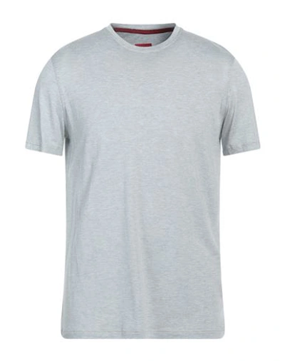 Shop Isaia Man T-shirt Light Grey Size 3xl Silk