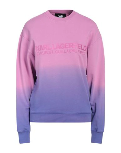 Shop Karl Lagerfeld Woman Sweatshirt Pink Size M Cotton
