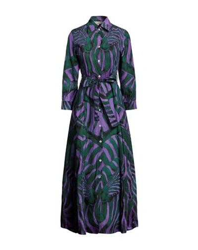 Shop Connor & Blake Woman Maxi Dress Purple Size L Cotton