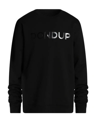Shop Dondup Man Sweatshirt Black Size Xl Cotton, Elastane