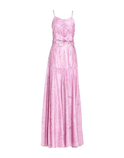 Shop Gaelle Paris Gaëlle Paris Woman Maxi Dress Pink Size 8 Viscose, Polyester