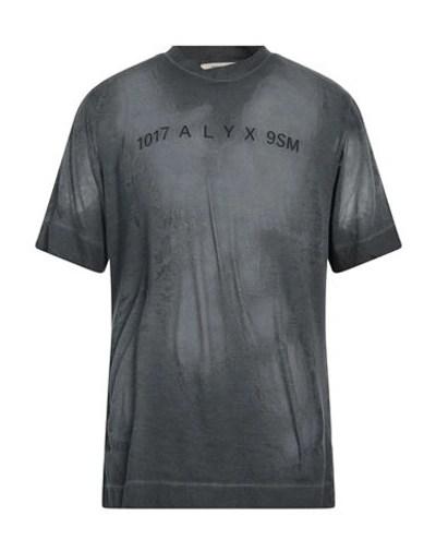 Shop Alyx 1017  9sm Man T-shirt Lead Size L Cotton, Polyester In Grey